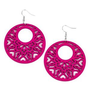 Paparazzi Tropical Reef Pink Earrings